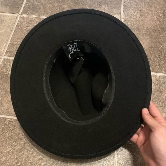 Ed Hardy Fedora Top Hat Black Love Kills Slowly Skull Tattoo Rose Dragon Cowboy - Picture 5 of 8